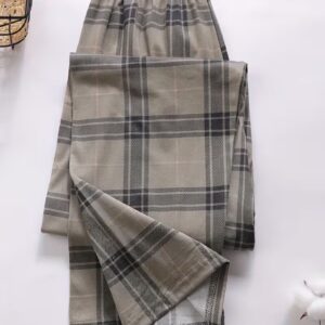 Men's Plaid Casual Lounge Trousers
