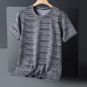 Men's Quick-Dry Striped Performance T-Shirt