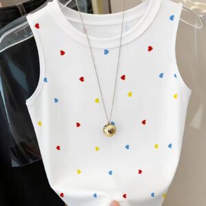 Women's Y2K Printed Crop Tank Top