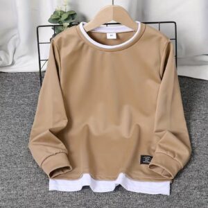 Boys' Long Sleeve Casual Sports T-Shirt