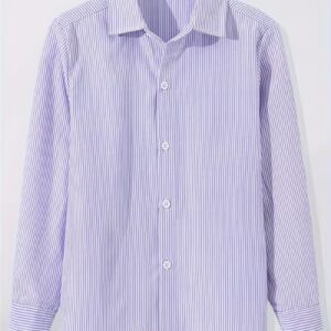 Kids' Vertical Stripe Long Sleeve School Shirt