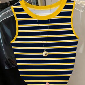 Women's Striped Printed Tank Top